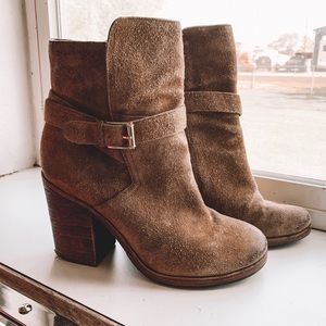 Sam Edelman Camel Buckle Ankle Boots